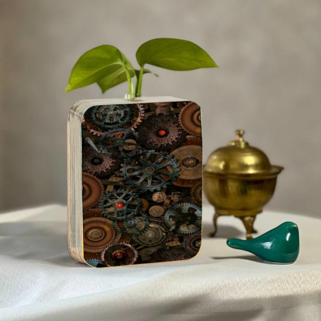 گلدان چوبی
