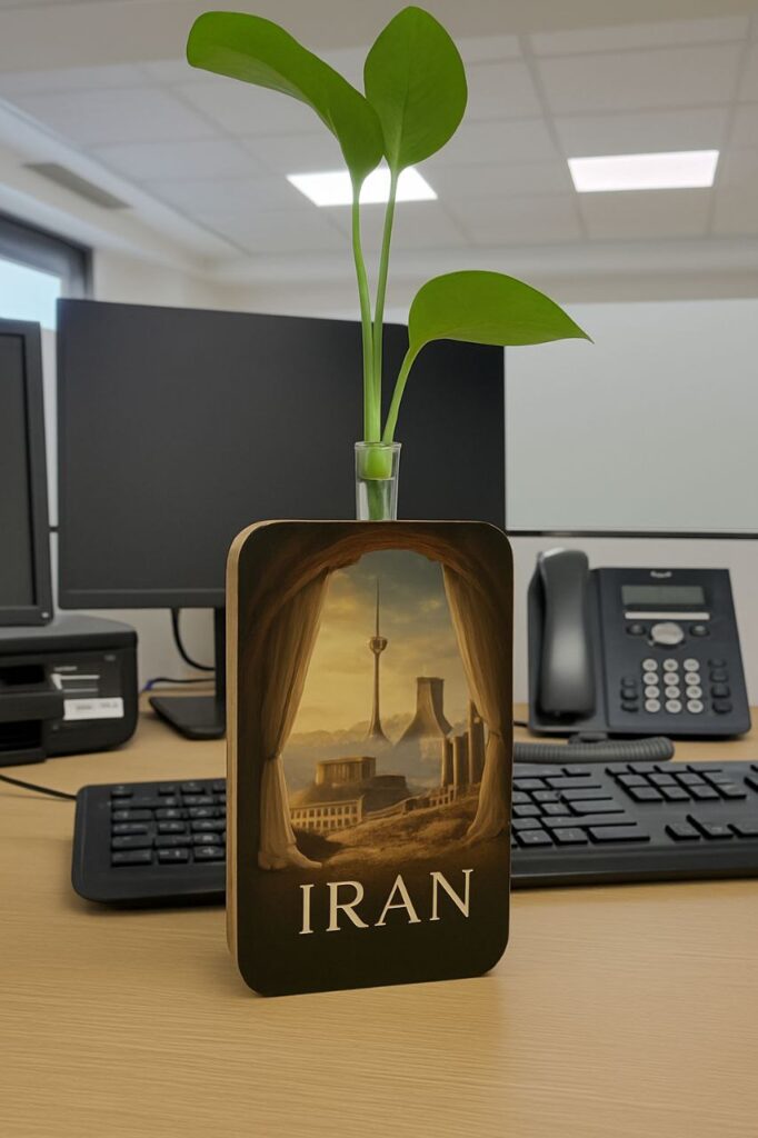 گلدان چوبی