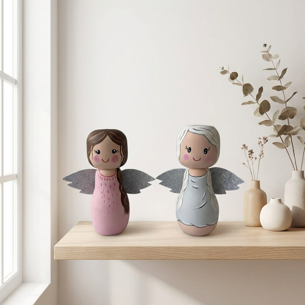 Untitled409 عروسک چوبی فرشته مهربون