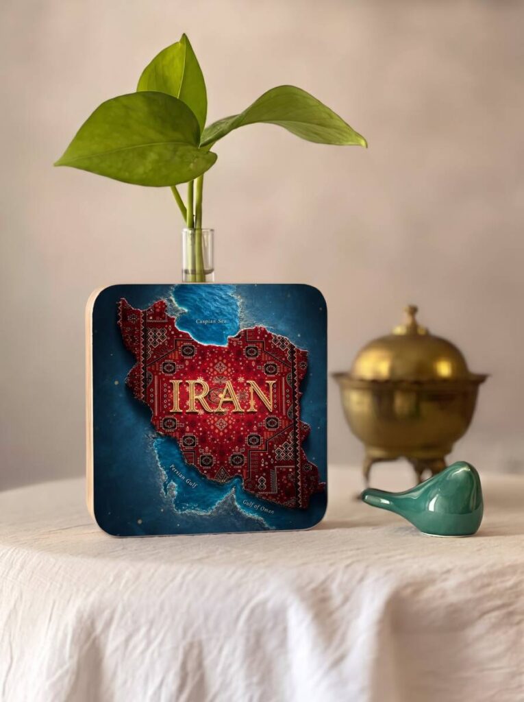 گلدان چوبی